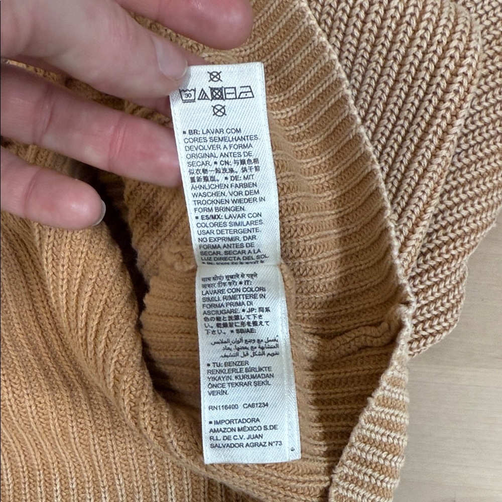 Goodthreads Women's Beige Ribbed Sweater - Picture 5 of 8